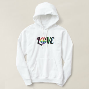 Love and Peace Hippy Retro Sign Hoodie