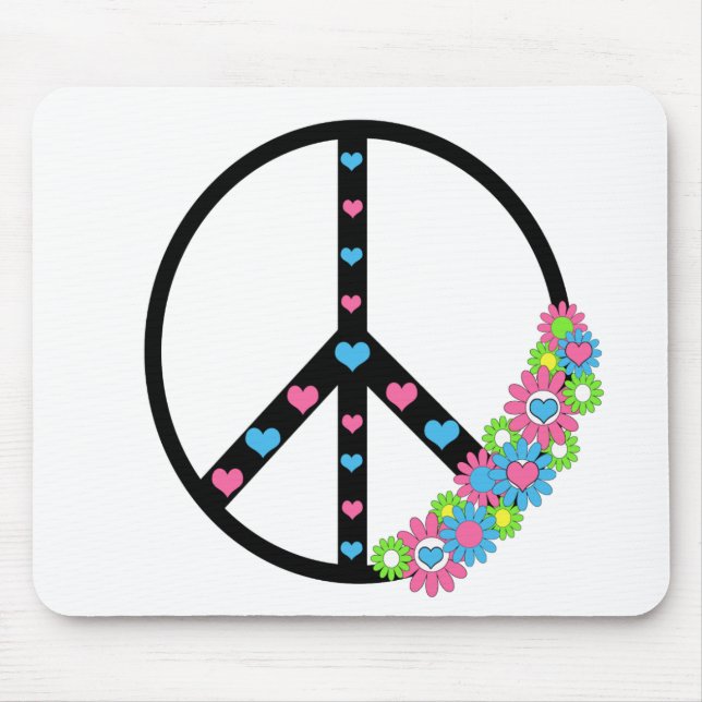 Love and Peace Mouse Mat (Front)