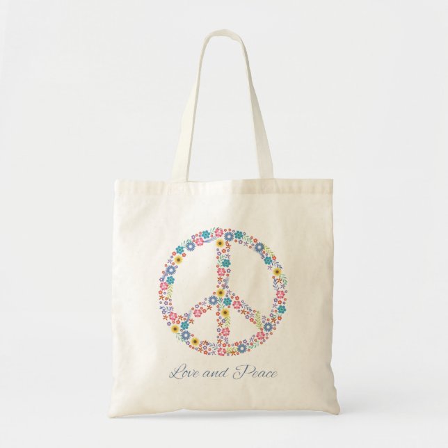 Love and Peace Tote Bag (Front)