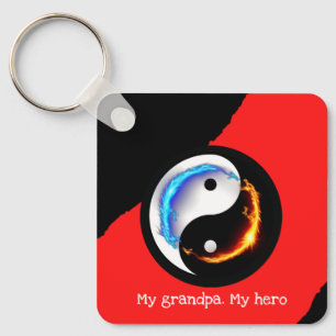 Love and Peace Yin-Yang  Key Ring