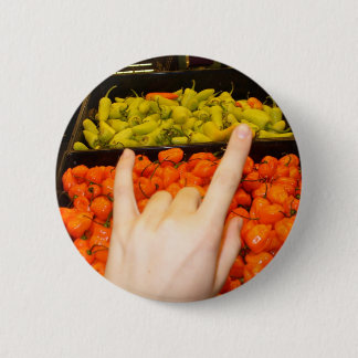 love and peppers 6 cm round badge