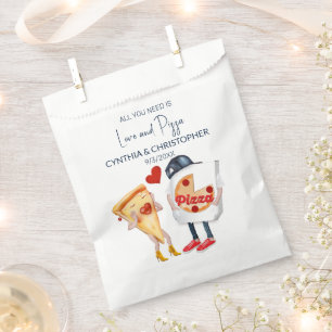 Love and Pizza Funny Wedding Favour Bags