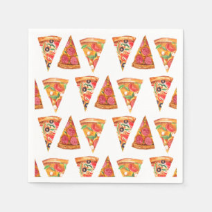 Love and Pizza Rehearsal Dinner Bridal Shower Napkin