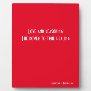 Love and reasoning plaque