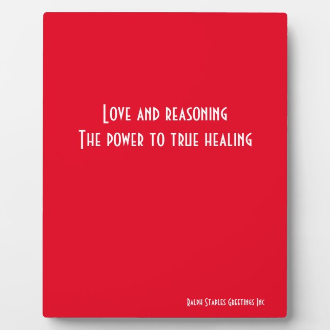 Love and reasoning plaque (Front)