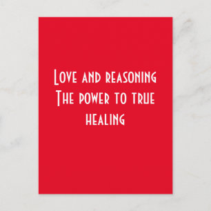 Love and reasoning postcard