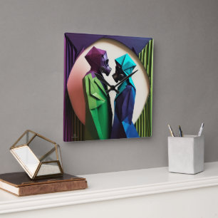 LOVE AND RESISTANCE Origami Vibrant Square Wall Clock