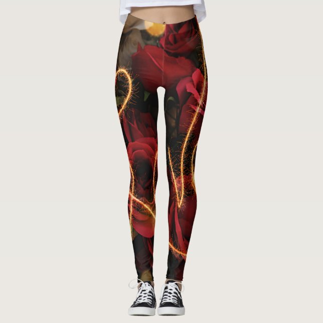 Love And Roses Leggings (Front)