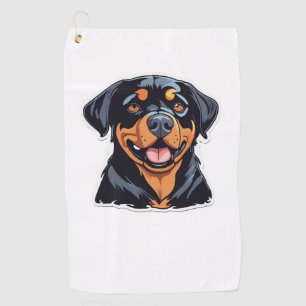 Love and Rottweiler Hugs Pawsitively Hilarious Pet Golf Towel