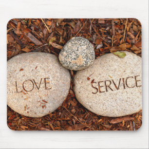 Love and Service Spiritual Stones Photo Mouse Mat