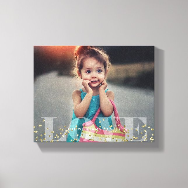 Love and Sparkles Photo Canvas Print (Front)