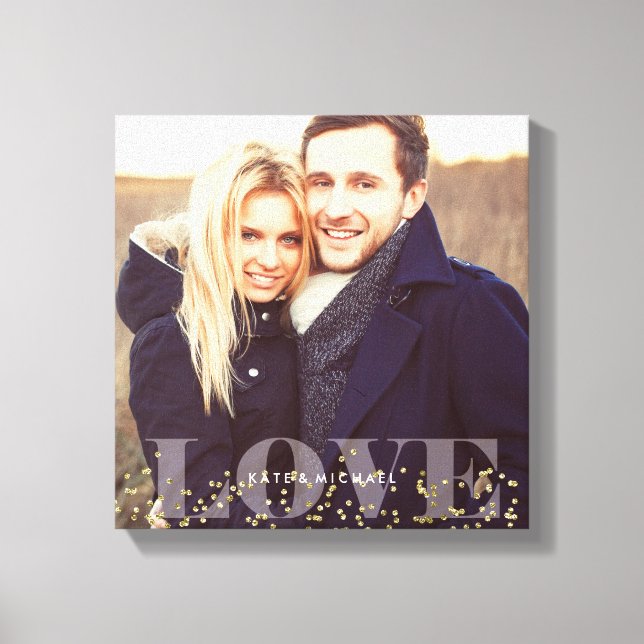 Love and Sparkles Photo Canvas Print (Front)