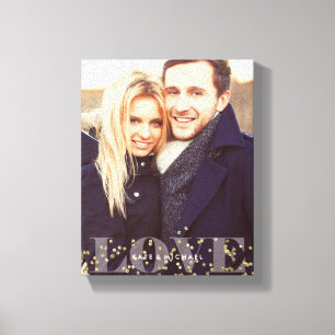 Love and Sparkles Photo Canvas Print