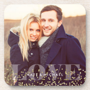 Love and Sparkles Photo Coaster