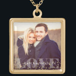 Love and Sparkles Photo Gold Plated Necklace<br><div class="desc">Elegant and simple personalised photo design perfect for mother's day,  as a wedding or anniversary gift,  graduation gift,  etc.</div>
