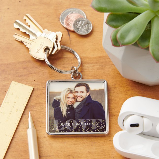 Love and Sparkles Photo Key Ring (Desk)