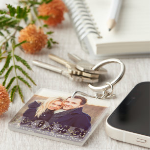 Love and Sparkles Photo Key Ring