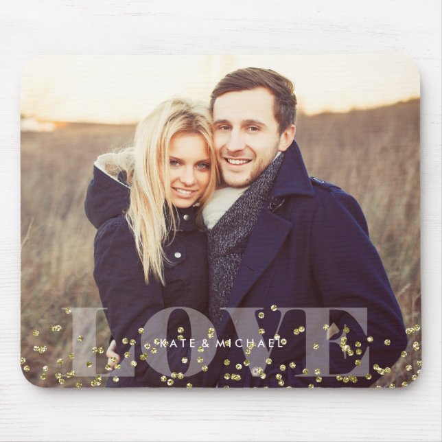 Love and Sparkles Photo Mouse Mat (Front)