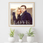 Love and Sparkles Photo Poster<br><div class="desc">Full bleed photo design. Personalise it with your wedding date,  family name,  or any text of your choice for a beautiful and unique piece of wall art.</div>