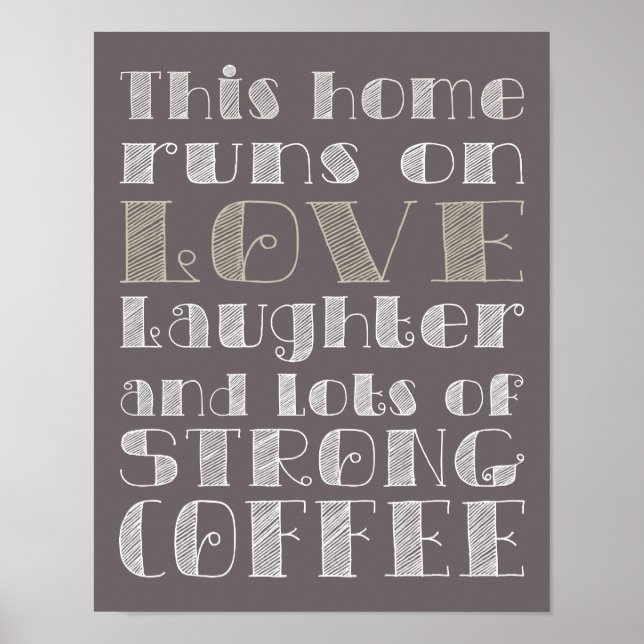 Love and Strong Coffee Poster (Front)