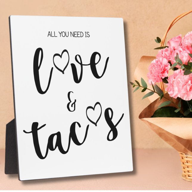 Love and Tacos sign Tabletop Plaque with Easel (Creator Uploaded)