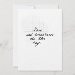 Love and tenderness quote card