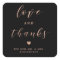 Love and Thanks | Faux Rose Gold and Black Wedding