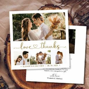 Love and Thanks Heart 4 Photo Collage Wedding