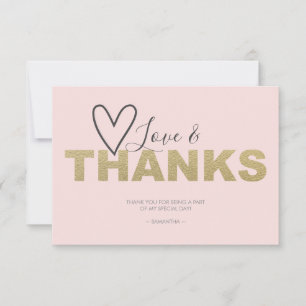 Love and Thanks Heart Thank You Card