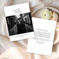 Love and Thanks | Modern Minimalist Wedding Photo
