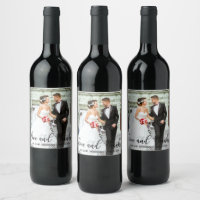 Love and Thanks Modern Wedding Photo Thank You SB