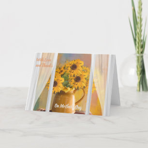 LOVE AND THANKS ON MOTHER'S DAY FLORAL  CARD