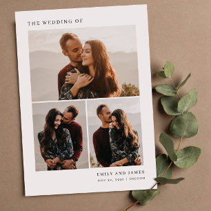 Love and Thanks Photo Collage Wedding Thank You Card