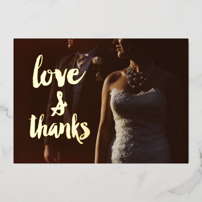 Love and Thanks Photo Thank You Wedding (Front)