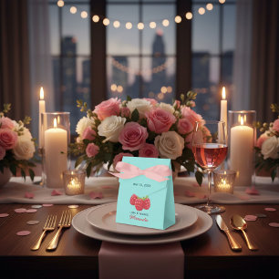 Love and Thanks Raspberry Custom  Favour Box