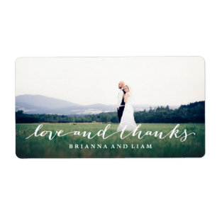 Love and Thanks Simple Script Full Bleed Photo