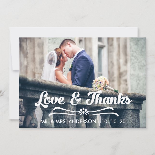 LOVE AND THANKS TYPOGRAPHY THANK YOU (Front)