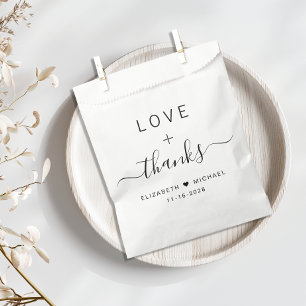 Love And Thanks Wedding Favour Bags