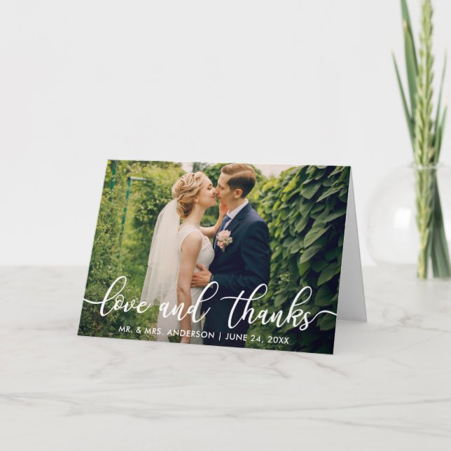 Love and Thanks | Wedding Photo Thank You Fold (Front)