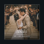 Love and Thanks Wedding Photo Thank You Magnet<br><div class="desc">Announcing our Love and Thanks Wedding Photo Thank You Magnet, the perfect way to express gratitude to your loved ones for their support and well wishes on your special day. Each magnet features a heartwarming "Love and Thanks" message elegantly displayed alongside a customisable photo from your wedding day. Whether it's...</div>
