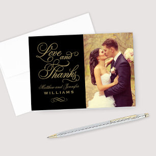 Love and Thanks   Wedding Thank You Card