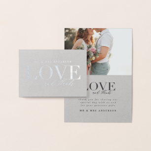 Love and thanks wedding thank you card