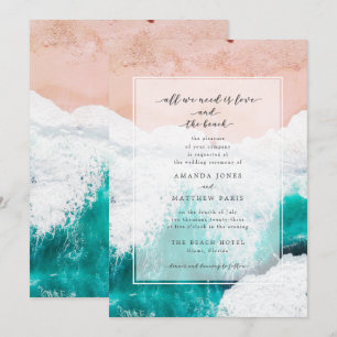 Love and the Beach Coastal Wedding Invitation
