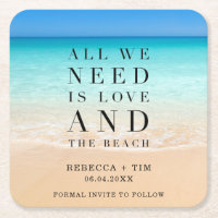 Love and the Beach Wedding Save the Date