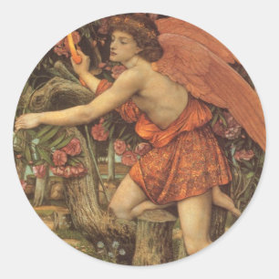 Love and the Maiden by John Stanhope Classic Round Sticker