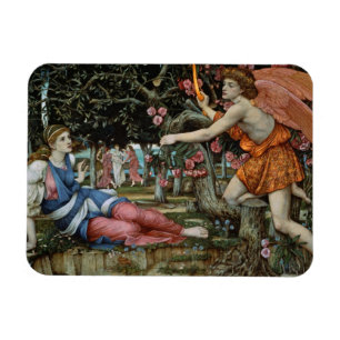 Love and the Maiden (oil on canvas) Magnet