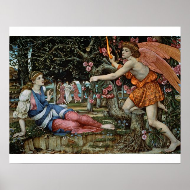 Love and the Maiden (oil on canvas) Poster (Front)