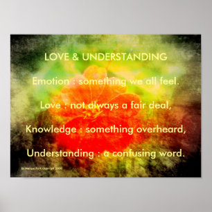 Love and Understanding Poem Print
