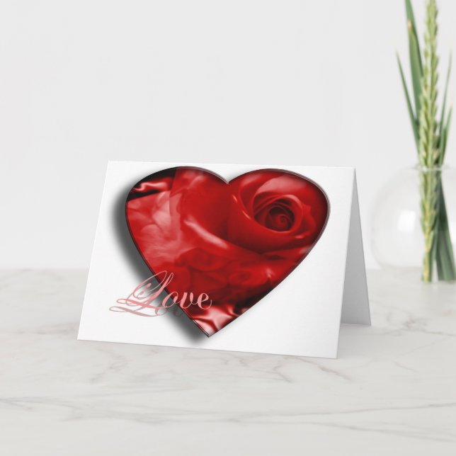 Love And Valentine Greeting Card (Front)
