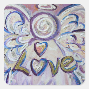 Love Angel Word Art Custom Decal Stickers